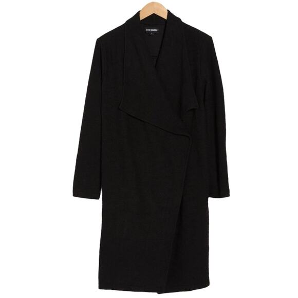 Steve Madden Slub Knit Jacket - Black Size L - Picture 1 of 7